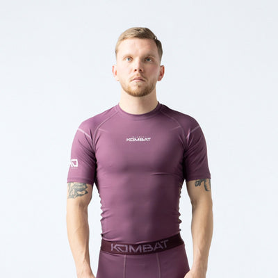 Camiseta rashguard manga corta KOMBAT Kobalt para hombre